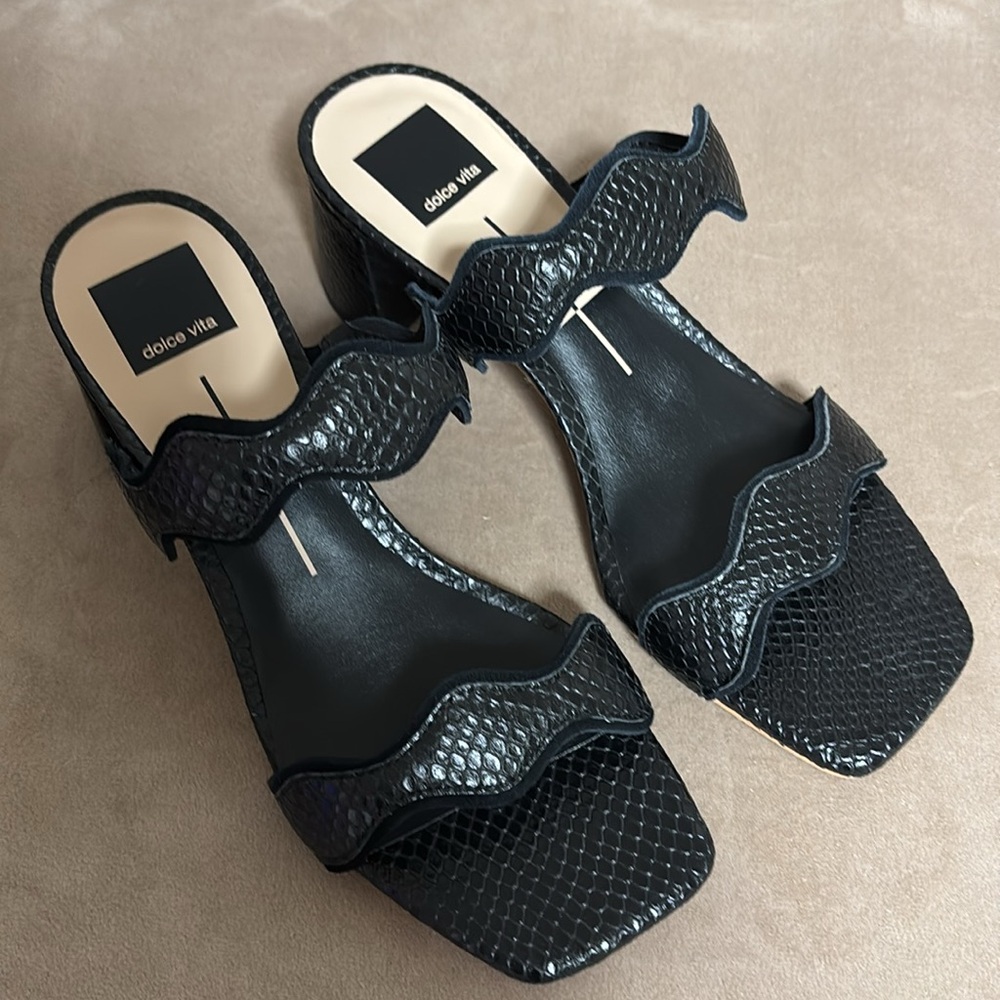 Dolce Vita Black Slide Sandal